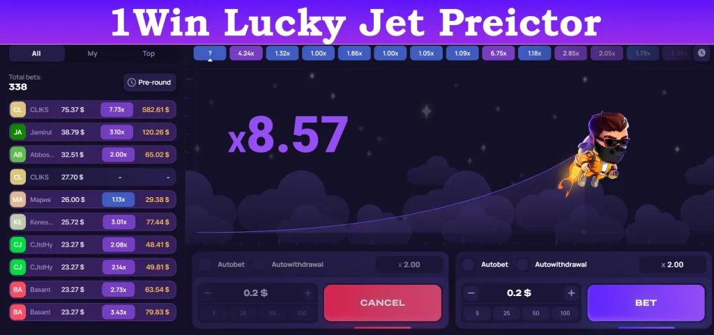 1win lucky jet predictor