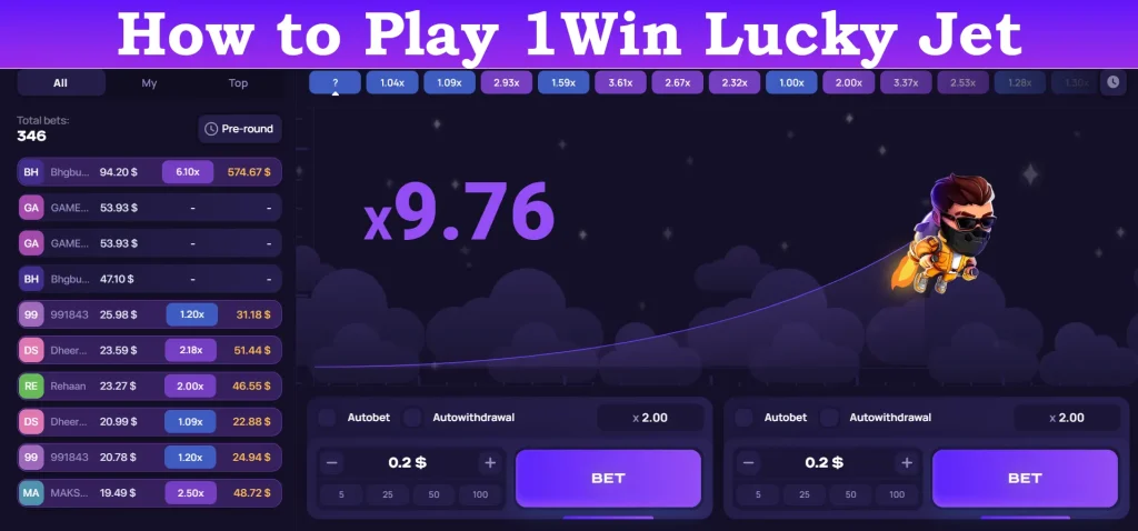 how to play 1win lucky jet