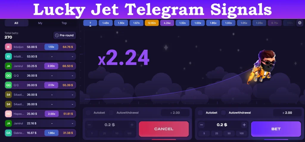 lucky jet telegram signals
